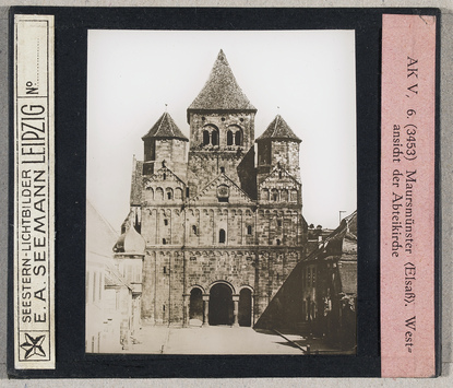 Vorschaubild Maursmünster: Westansicht der Abteikirche (Seestern-Nr. 3453, Reihe AK V: Die drei ersten Jahrhunderte deutscher Baukunst (950-1250)) 